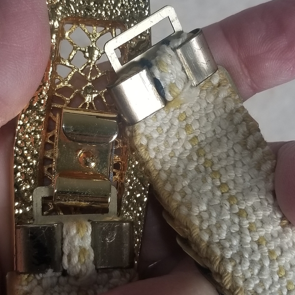 Vintage unique goldtone scales stretch belt - Picture 7 of 8